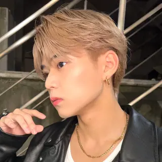 ミディアム カラー メンズ 岡田大志🇰🇷 中/韓メンズヘアのヘアスタイル