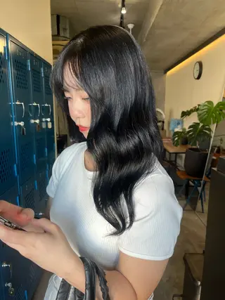 ロング カラー 無料カット/ハイ トーンカラー/きらのヘアスタイル