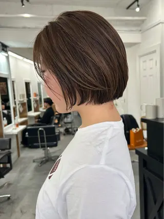 ミディアム カラー レイヤーボブ/ 艶カラー/サナ🌼のヘアスタイル