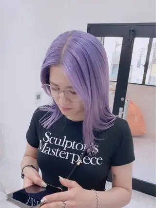 ミディアム カラー パーマ ヘアアレンジ メンズ SALOWIN所属・ハイトーン美容師 MASATOのヘアスタイル