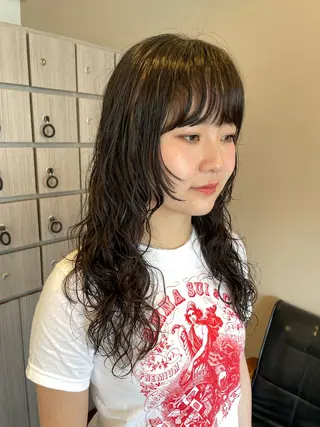 ロング パーマ mio 🍒レイヤーカットのヘアスタイル