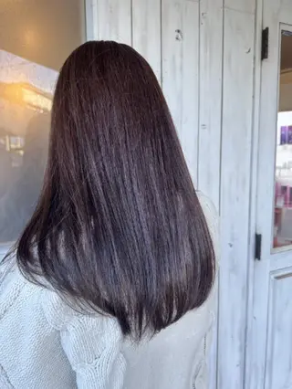 ロング カラー MOLLA 浅香山店所属・谷口ゆめ/縮毛矯正/ カット/美眉ワックスのヘアスタイル