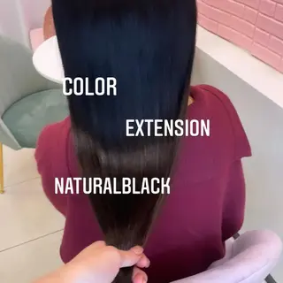 ロング カラー エクステ🩵ブリーチ 韓国ヘア🩵KAEのヘアスタイル