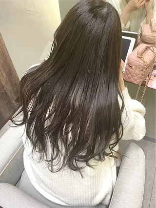 ロング カラー 髪質改善カラー&TR 縮毛矯正/弱酸性矯正のヘアスタイル
