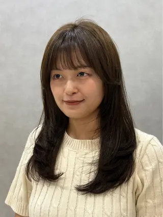 ロング カラー 透明感カラー/パーマ 🌀アオノのヘアスタイル