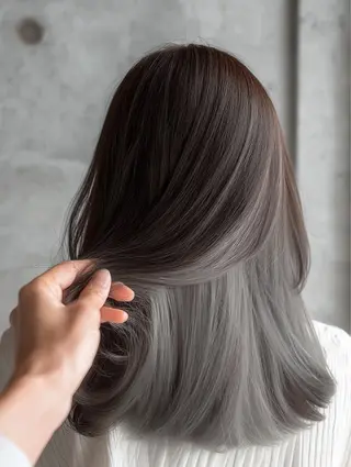 ロング カラー 艶カラー/縮毛矯正／ 鴨川育弥のヘアスタイル