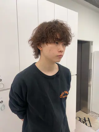 パーマ ✨ブリーチ/顔周り レイヤー¦YUKA✨のヘアスタイル