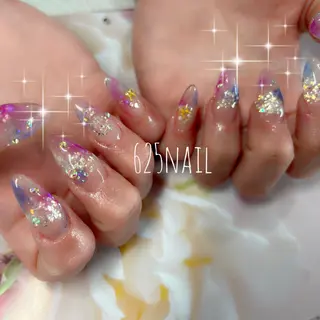 ロング 625nail 無料P有/春日白水のネイルデザイン