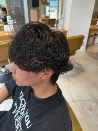 パーマ メンズ 鈴木弥月/大人ボブ× 透明感カラーのヘアスタイル