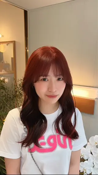 ロング カラー ヘアアレンジ 田中 美海のヘアスタイル