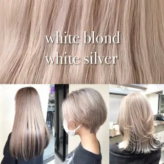 カラー 🌈艶ハイトーン🌈 心を込めます🤝涼介のヘアスタイル