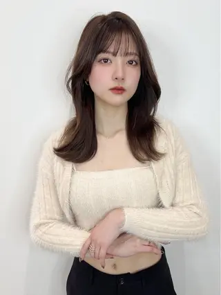 ロング カラー ヘアアレンジ 顔まわり職人🇰🇷 韓国ヘア/KAITOのヘアスタイル