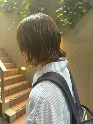 ショート コテ巻き風/ボブ パーマ🌼杉田 萌恵のヘアスタイル