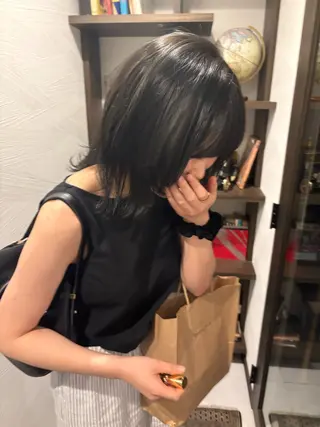 ミディアム カラー fujita neneのヘアスタイル