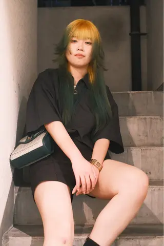 ロング カラー ヘアアレンジ 個性爆弾💣 ダブルカラー/ゆかのヘアスタイル