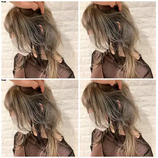 セミロング カラー ハイトーン/ブリーチ 山崎　悠次のヘアスタイル