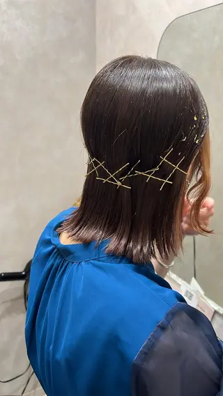 ミディアム ヘアアレンジ 🌈安藤愛/透明感 艶カラー🫧ROWのヘアスタイル