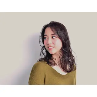 ミディアム セミロング パーマ 日々所属・谷 大地のヘアスタイル
