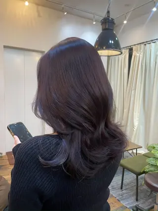 セミロング カラー kahona/カラー /縮毛矯正/銀座のヘアスタイル