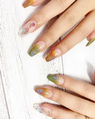 セミロング ネイル リラネイル Aikenのネイルデザイン