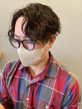 ミディアム パーマ メンズ Dxxxx III所属・女性目線の大人 メンズ*Ayakaのヘアスタイル