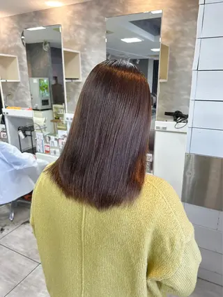 ミディアム 縮毛矯正✖髪質改善 仁木伸明のヘアスタイル