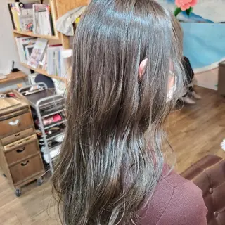 ロング カラー フリーランス所属・韓国ヘア レイヤー くびれヘアMATSUのヘアスタイル