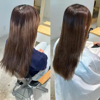 ロング ツヤ感/透明感カラー /蟹江/harunaのヘアスタイル