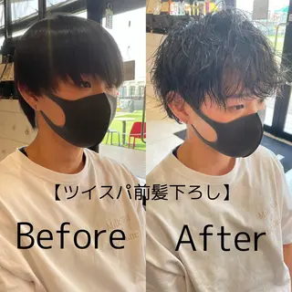 ショート パーマ メンズ メンズヘア特化 崎田 成人のヘアスタイル