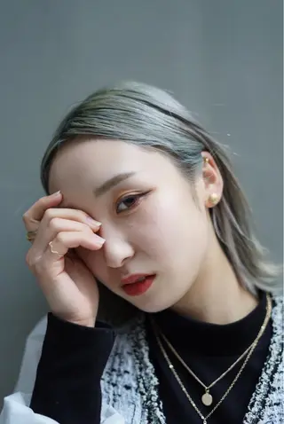 ミディアム カラー ボブ/レイヤー /河内温太のヘアスタイル