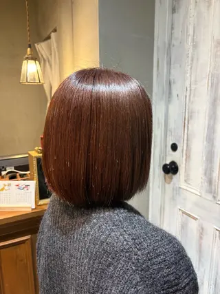 ミディアム カラー 縮毛矯正 /艶カラー risako🫧のヘアスタイル