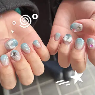 ネイル 𝙃𝙖𝙧𝙪⋆ ˚꩜｡個性派のネイルデザイン