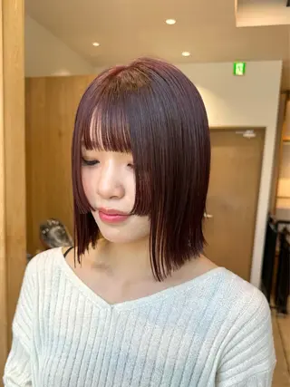 ミディアム sea by luvismけやき通り2号店所属・ボブ/ショート/ 縮毛矯正/岸本恭明のヘアスタイル