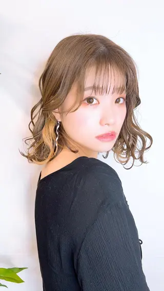 ミディアム カラー ヘアアレンジ Re:ta KANZOのヘアスタイル