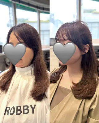 ロング パーマ パーマ、ストレート 🫧ちひろ🫧のヘアスタイル