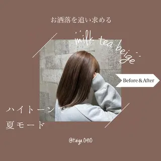 ミディアム カラー レディースヘア💫 加藤たいが🐯のヘアスタイル