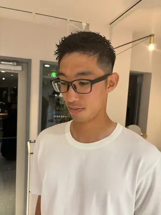 メンズ 🎀調布仙川透明感オ リーブカラー干莉🎀のヘアスタイル