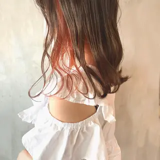 セミロング カラー SAKURA 原宿所属・なかの たくみのヘアスタイル