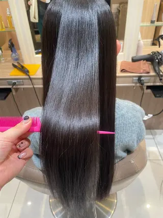 ロング パーマ 韓国ヘアメイク🎀/ 縮毛矯正✨山本媛香のヘアスタイル