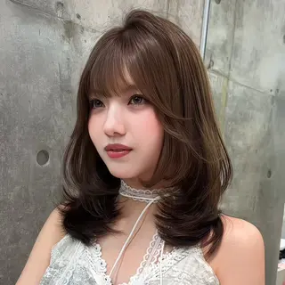 ミディアム カラー 🎀𝑆𝐴𝑅𝐴 /レイヤーカット🎀のヘアスタイル