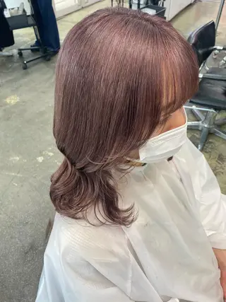 ミディアム カラー 💗💗韓国レイヤー yu-ki💗💗のヘアスタイル