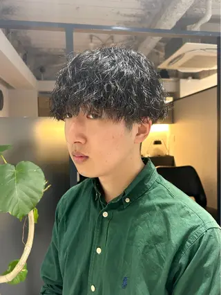 ショート メンズパーマ/メンズ カット/伊藤　げんのヘアスタイル