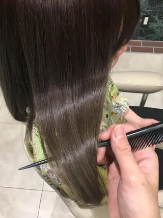 セミロング タナカ レイヤのヘアスタイル