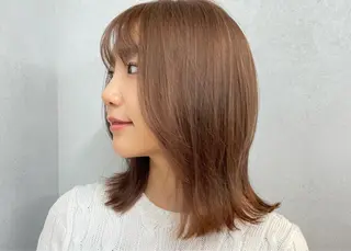 ミディアム カラー 梅田韓国ヘア kiara🩷彡のヘアスタイル