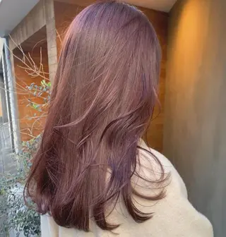 ミディアム カラー パーマ ヘアアレンジ ユズキ/似合わせ カット♡透明感カラーのヘアスタイル