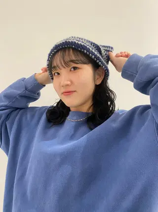 ミディアム カラー ベージュ/アレンジ /横浜/杉本千夏のヘアスタイル