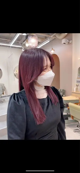 ロング カラー 韓国レイヤー　船橋 徒歩5分/小川友美のヘアスタイル