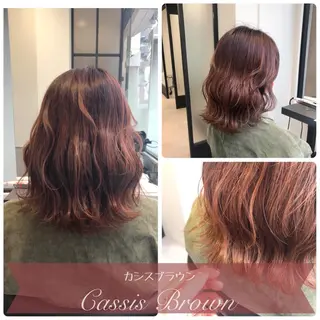 ミディアム カラー レイヤー/髪質改善/ 美髪矯正/手塚凌のヘアスタイル