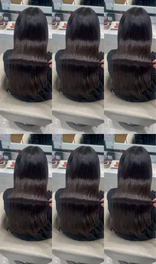 ロング パーマ k-twoたき✨艶感 カラー／美髪矯正のヘアスタイル