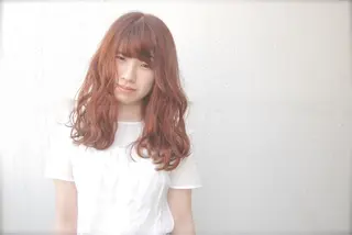 セミロング カラー インナーカラー/天神 ブリーチ/吉田のヘアスタイル